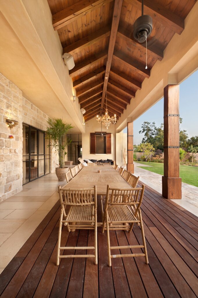 Porch with a Dining Area