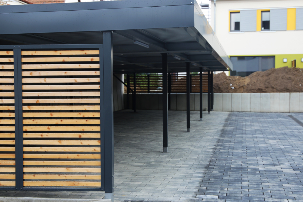 Modern,Carport,System,At,A,Residential,Complex